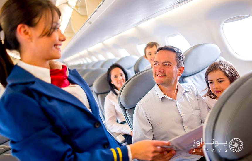 get help from flight attendants during the flight