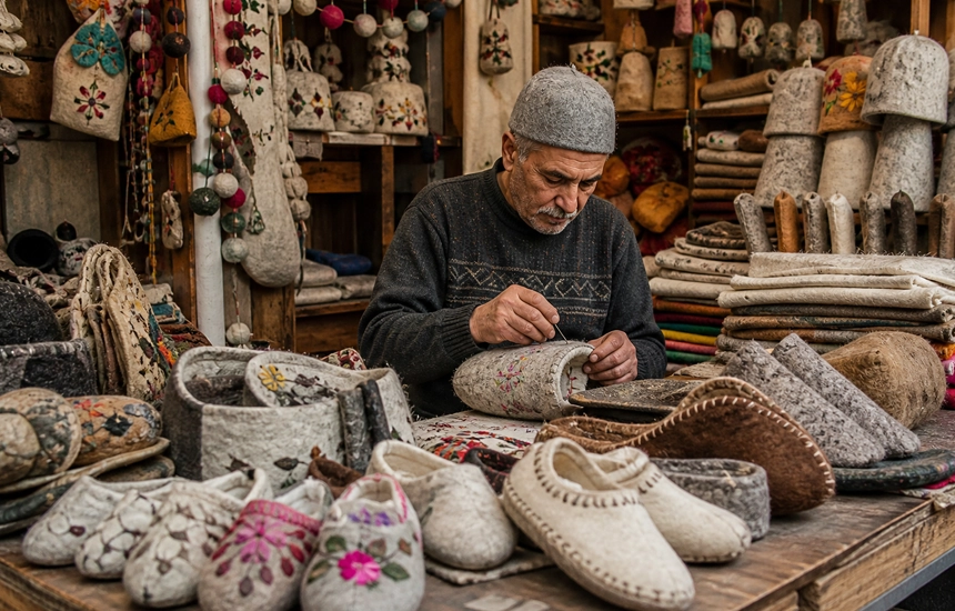 سوغات نمدبافی مشهد