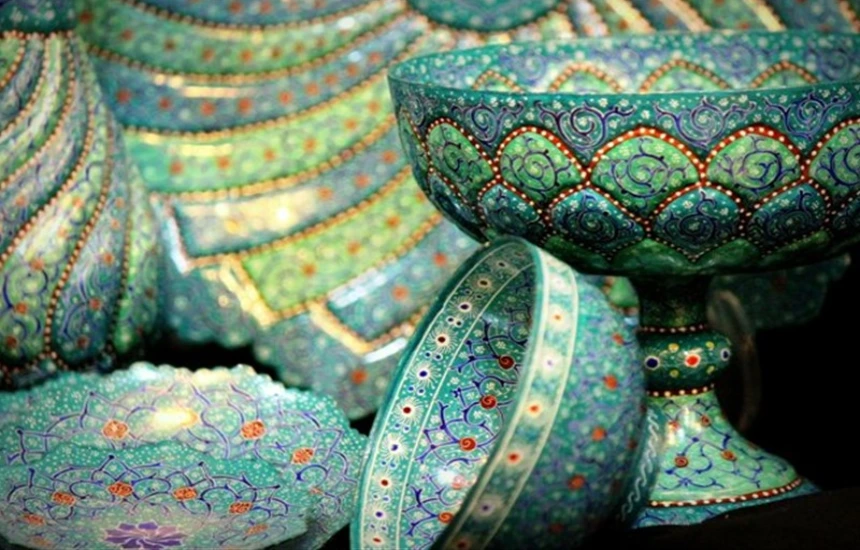 صنایع دستی مینا کاری اصفهان میناکاری اصفهان