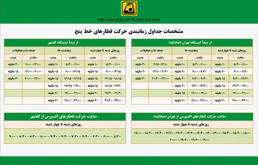 مترو تهران خط پنج