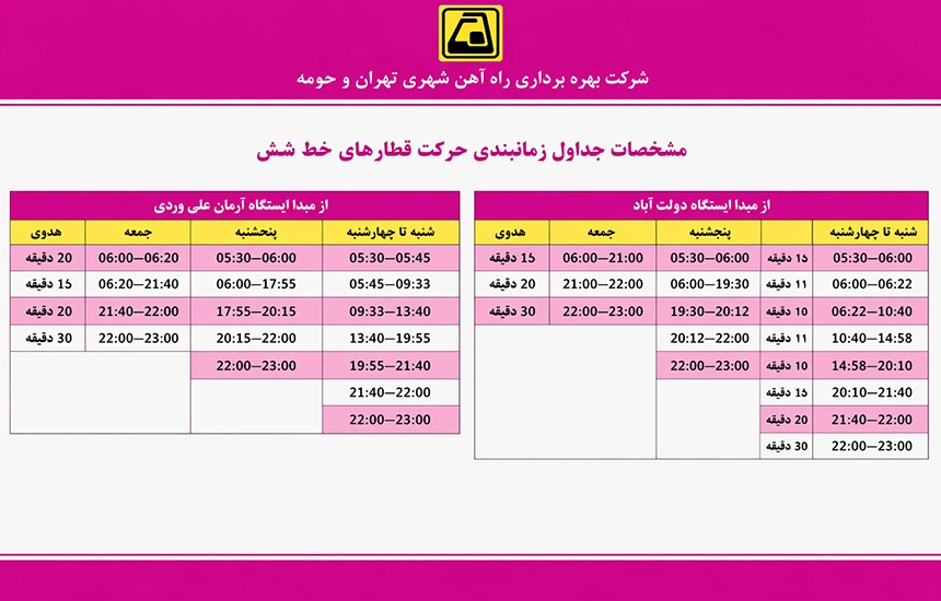 مترو تهران خط شش