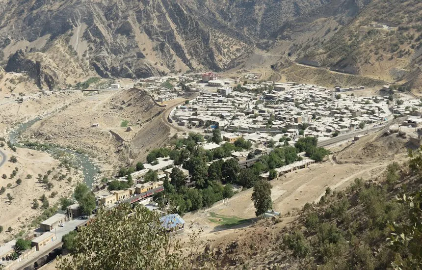 شهر سپیددشت لرستان از نمای بالا