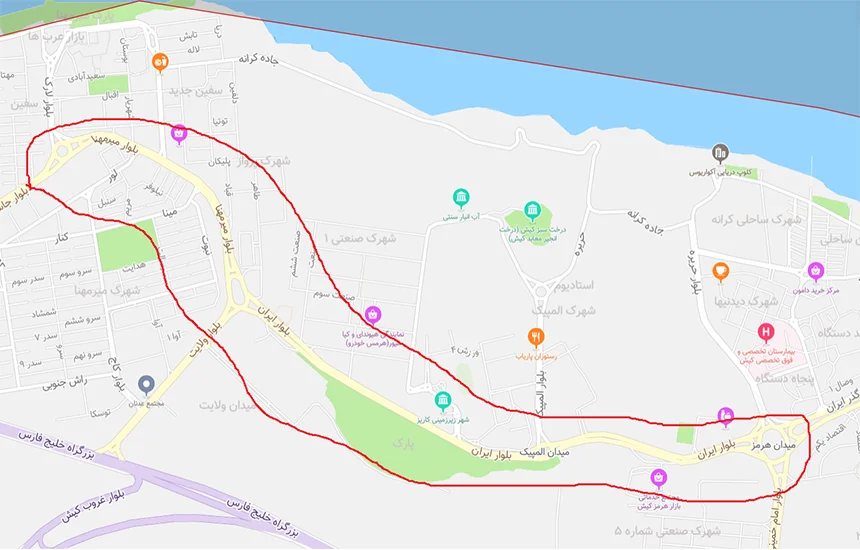 باغ راه ایرانی کیش با ۹ دروازه دیدنی از جاذبههای سراسر ایران