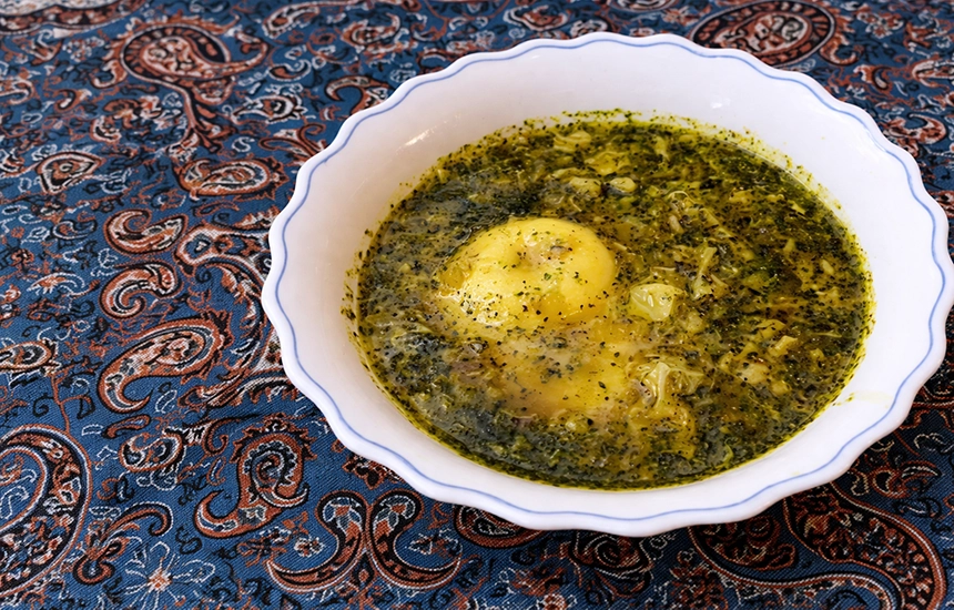 اشکنه یزدی با مرزنجوش